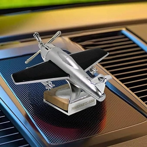 SARTE Car Dashboard Decoration Item Solar Airplane Perfume Diffuser Automatic Rotating Jet Air