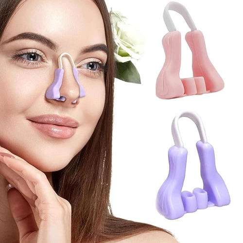 Silicone Nose Shaper Clip Nose Corrector Device for Nose Bridge Straightening and Lifting - Soft and Safe Non Surgical Nose Up Beauty Tool (Pack of-1)