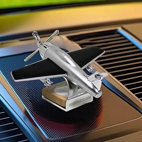 SARTE Car Dashboard Decoration Item Solar Airplane Perfume Diffuser Automatic Rotating Jet Air