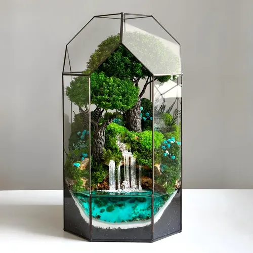 Mini Waterfall Lagoon Pond | No-Water Decor